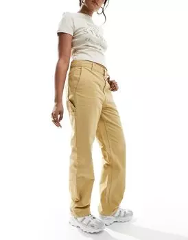 Коричневые брюки прямого кроя Carhartt WIP Pierce