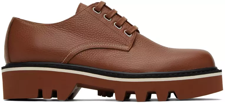 Коричневые дерби на платформе Dries Van Noten
