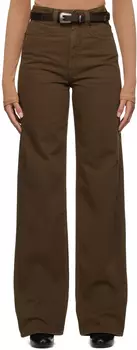 Коричневые джинсы прямого кроя LEMAIRE