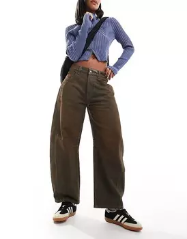 Коричневые джинсы с покрытием Free People Good Lucky