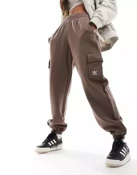 Коричневые джоггеры-карго adidas Originals Essentials