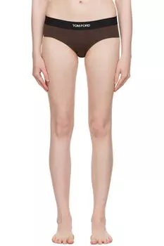 Коричневые фирменные трусы из модала TOM FORD
