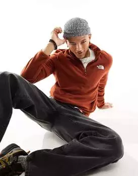 Коричневая флисовая толстовка с застежкой-молнией 1/4 The North Face Glacier 100