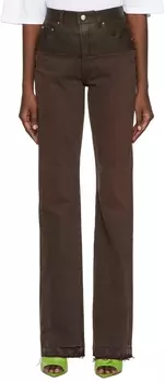 Коричневые гибридные джинсы AMIRI