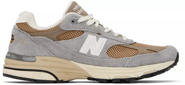 Коричневые и серые кроссовки 993 «Сделано в США» New Balance