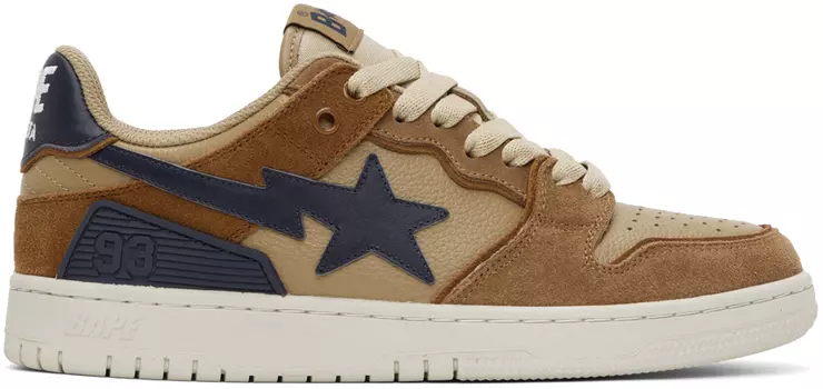 Коричневые и темно-синие кроссовки SK8 Sta #4 M1 BAPE