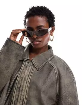 Коричневые изящные солнцезащитные очки Weekday Slide