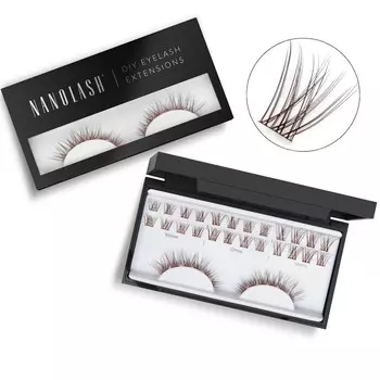 Коричневые клеевые ресницы для самостоятельного нанесения DIY CLASSY Nanolash