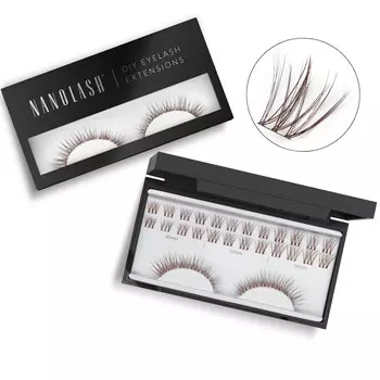 Коричневые клеевые ресницы для самостоятельного нанесения DIY INNOCENT Nanolash