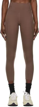 Коричневые компрессионные леггинсы с высокой посадкой Girlfriend Collective