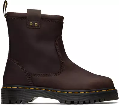 Коричневые кожаные байкерские ботинки Anistone Lo Dr. Martens