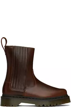 Коричневые кожаные ботинки Amaaya Lo Dr. Martens