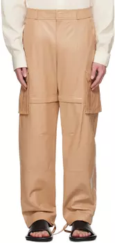 Коричневые кожаные брюки-трансформер ANDREDAMO