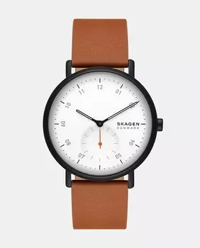 Коричневые кожаные мужские часы SKW6889 Skagen, коричневый