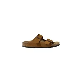 Коричневые кожаные сандалии Birkenstock