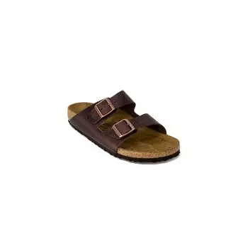 Коричневые кожаные сандалии Birkenstock