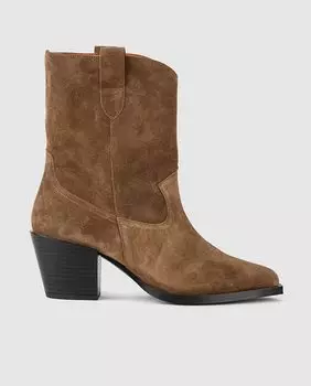 Коричневые кожаные женские ботинки Dansi, коричневый