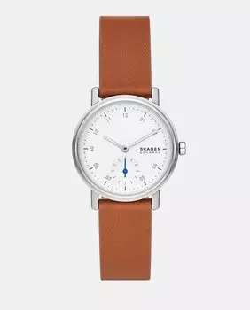 Коричневые кожаные женские часы SKW3103 Skagen, коричневый