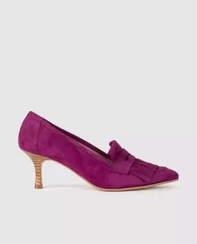 Коричневые кожаные женские туфли Dansi, фиолетовый