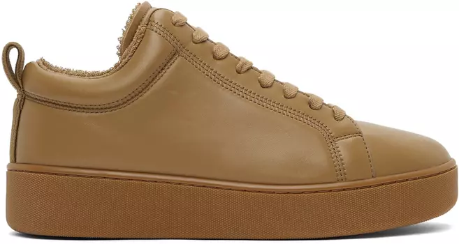 Коричневые кроссовки на массивной платформе Bottega Veneta