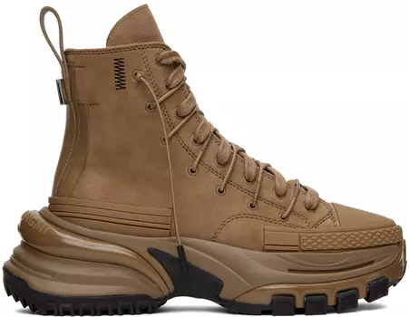 Коричневые кроссовки с двойной шнуровкой Wooyoungmi