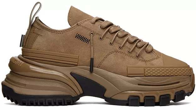 Коричневые кроссовки с двойной шнуровкой Wooyoungmi