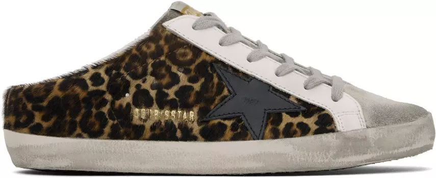 Коричневые кроссовки-сабо Super-Star Golden Goose