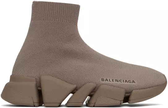 Коричневые кроссовки Speed 2.0 Balenciaga