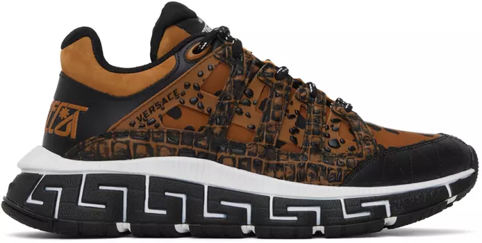 Коричневые кроссовки Trigreca Versace