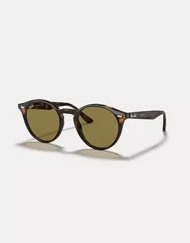 Коричневые круглые солнцезащитные очки унисекс Ray-Ban 0RB2180