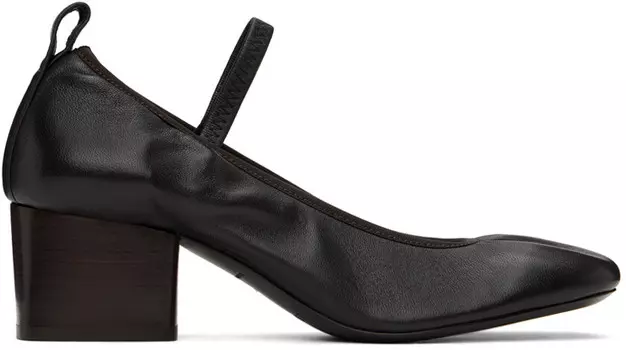 Коричневые квадратные балетки LEMAIRE