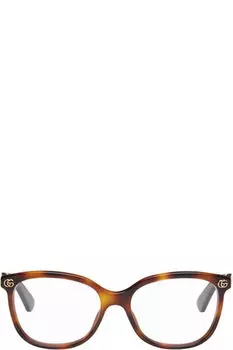 Коричневые квадратные очки Gucci