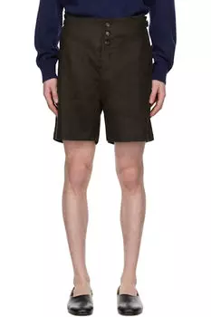 Коричневые льняные шорты для детской кроватки Bode