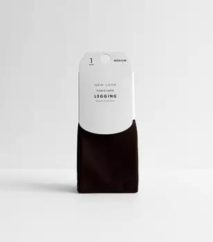 Коричневые леггинсы на флисовой подкладке с начесом New Look, темно-коричневый