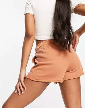 Коричневые легкие шорты Pacsun с логотипом университета