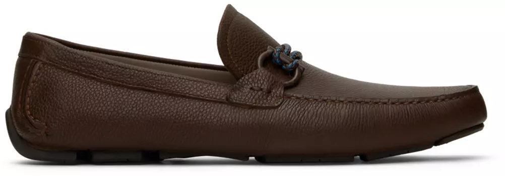 Коричневые лоферы для водителей Ferragamo
