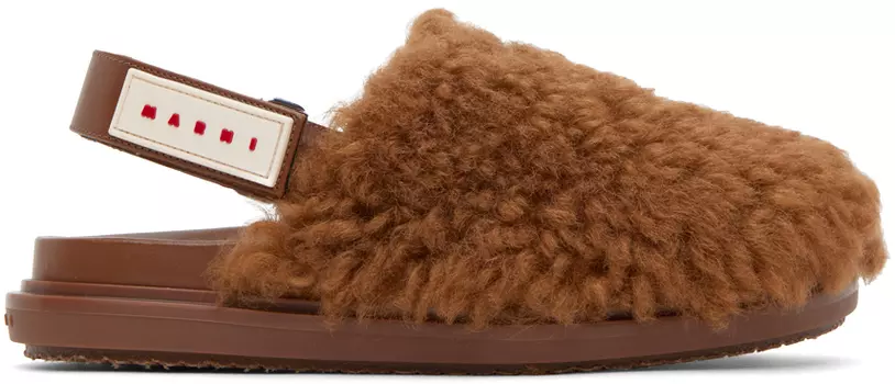Коричневые лоферы Fussbett Marni