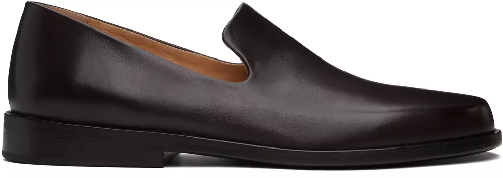 Коричневые мокасо-лоферы Marsell, темно-коричневый