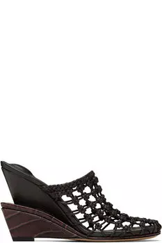 Коричневые мюли La Croisire 'Двойного плетения' JACQUEMUS