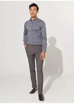 Коричневые мужские брюки узкого кроя с нормальной талией 4A0123200029 Altnyldz Classics, коричневый