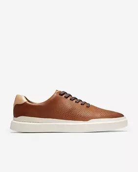 Коричневые мужские кожаные кроссовки с кружевной застежкой Cole Haan, коричневый