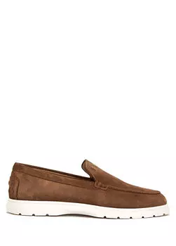 Коричневые мужские кожаные лоферы Tod's