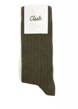 Коричневые мужские носки в рубчик Beymen