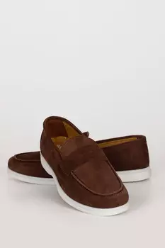 Коричневые мужские повседневные лоферы из натуральной кожи из замши GNDER(R), коричневый