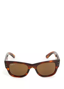 Коричневые мужские солнцезащитные очки с черепаховым узором Ray-Ban