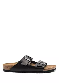 Коричневые мужские тапочки с двойным поясом Birkenstock