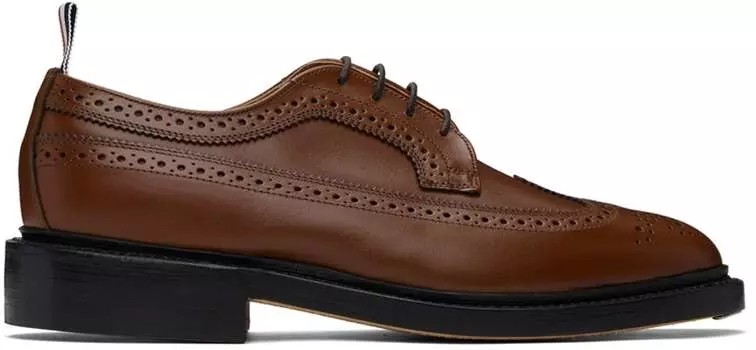 Коричневые оксфорды-броги Longwing Thom Browne, цвет Medium brown