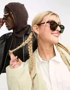 Коричневые прозрачные солнцезащитные очки в стиле ретро A.Kjaerbede Bate