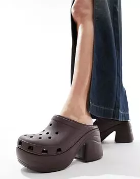 Коричневые сабо Crocs Siren