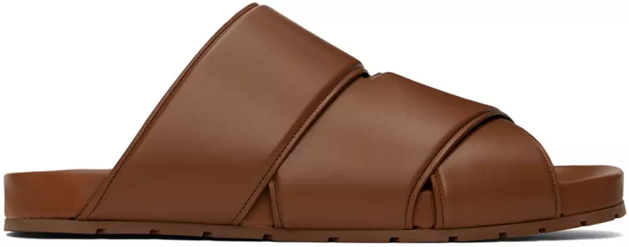 Коричневые сандалии-мюли Bottega Veneta Bridge